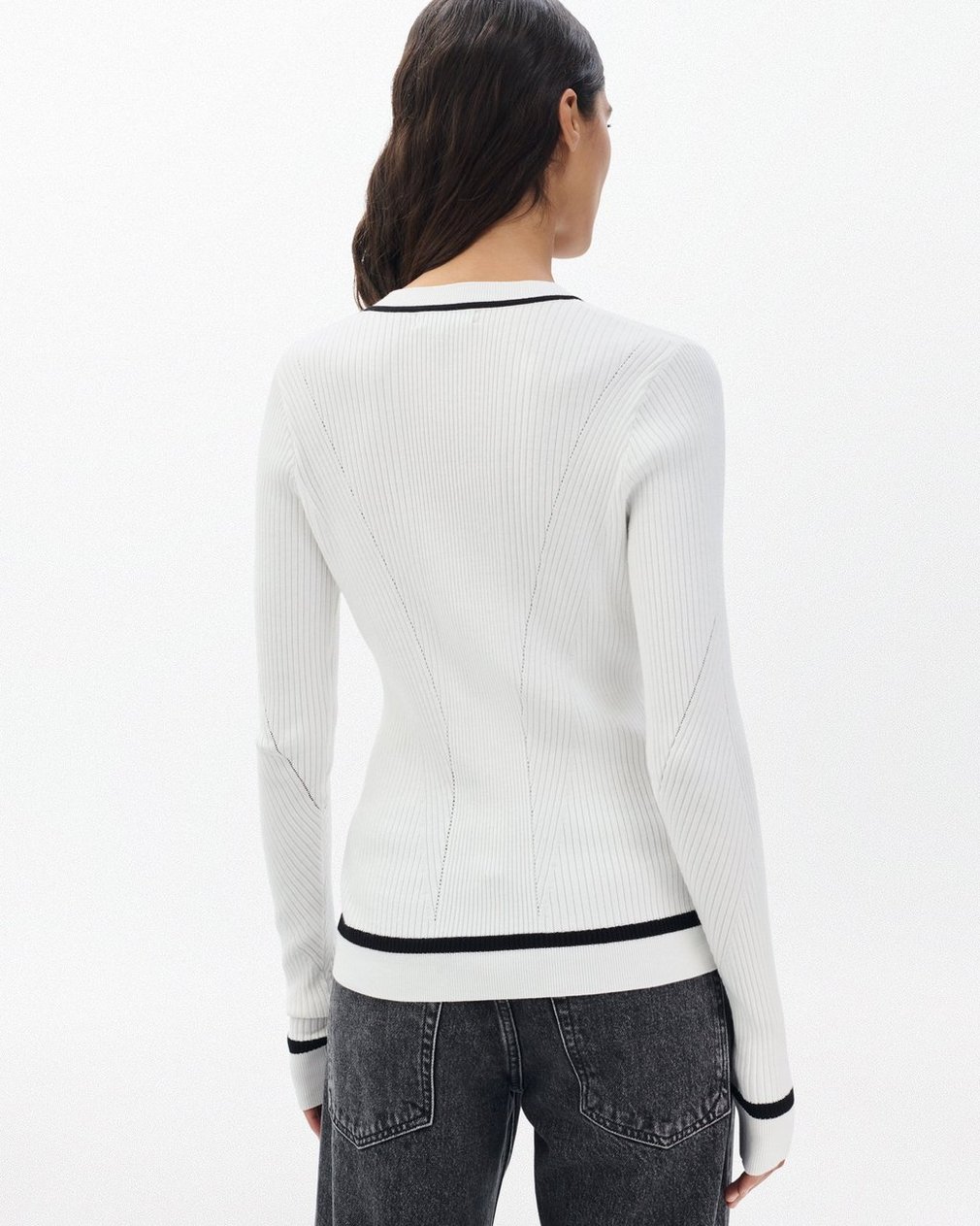 Kassy Ribbed Henley - Ivory - Image 6