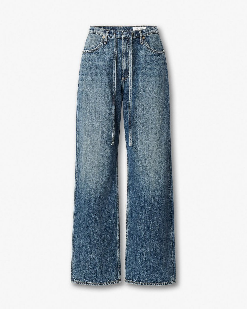 Phoebe Drawstring Wide-Leg Jeans - Delcan - Image 2