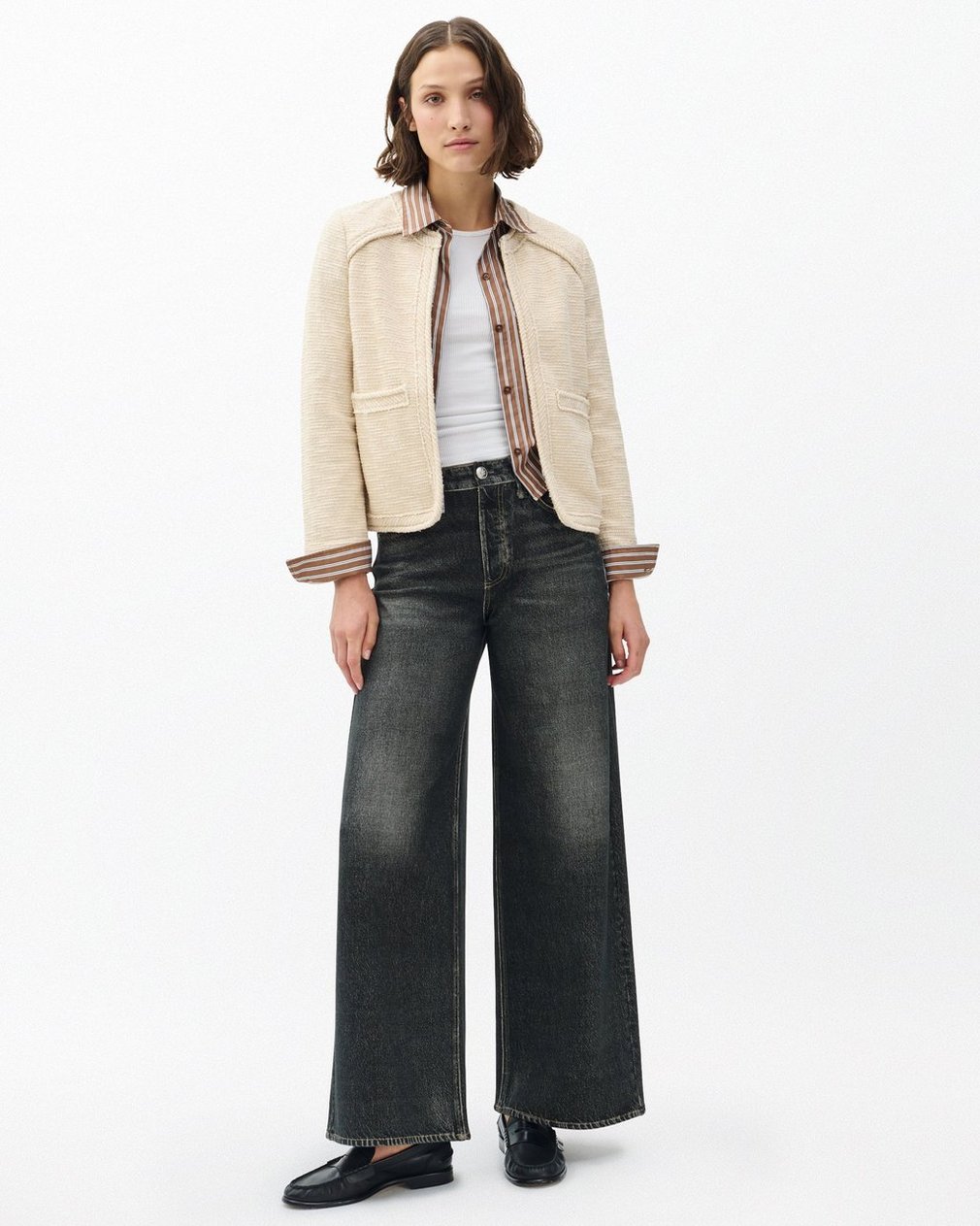 Clarice Tweed Jacket - Cream - Image 3