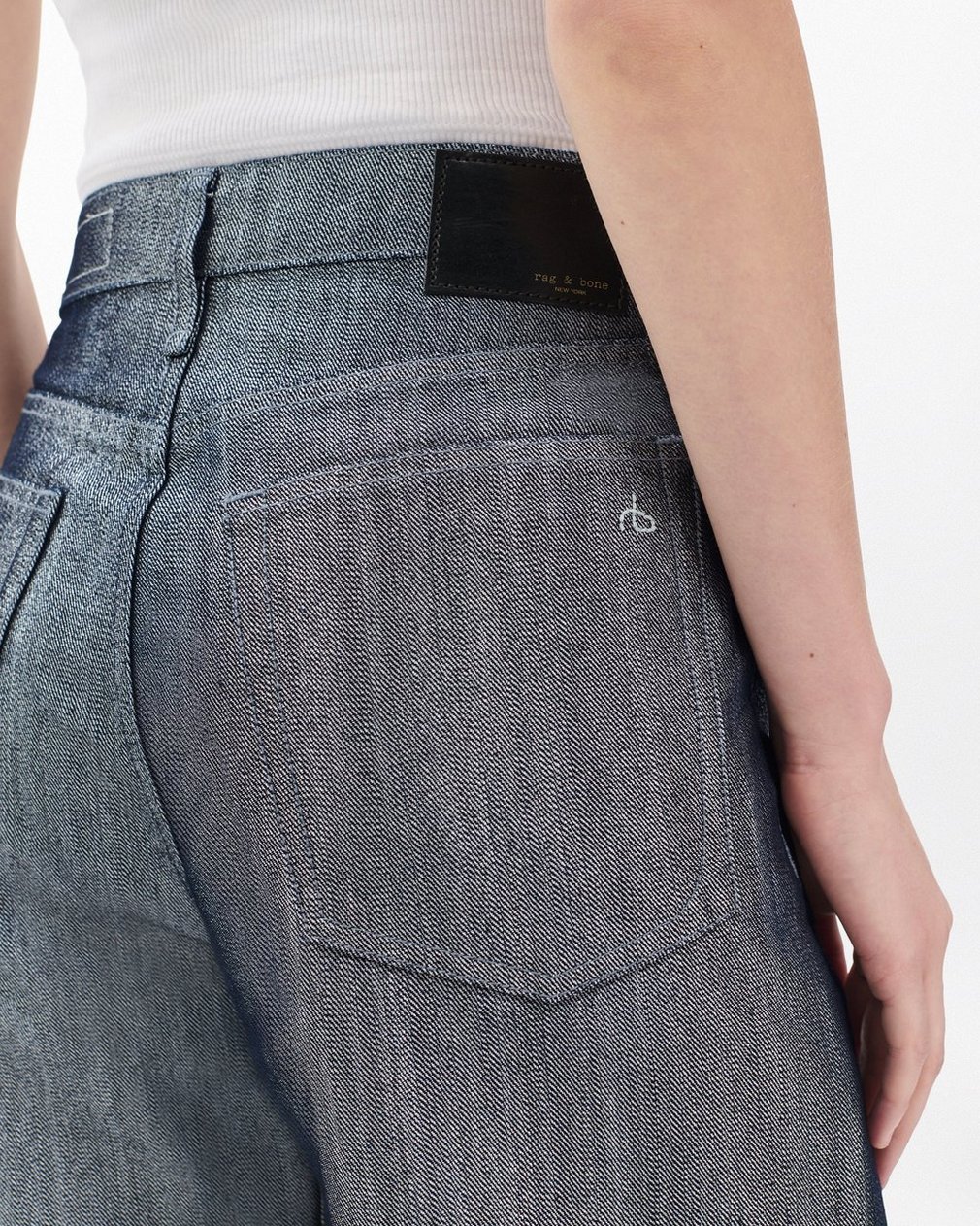 Logan Wide-Leg Jeans - Indigo Lurex - Image 5