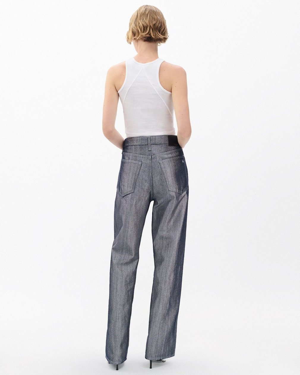Logan Wide-Leg Jeans - Indigo Lurex - Image 6