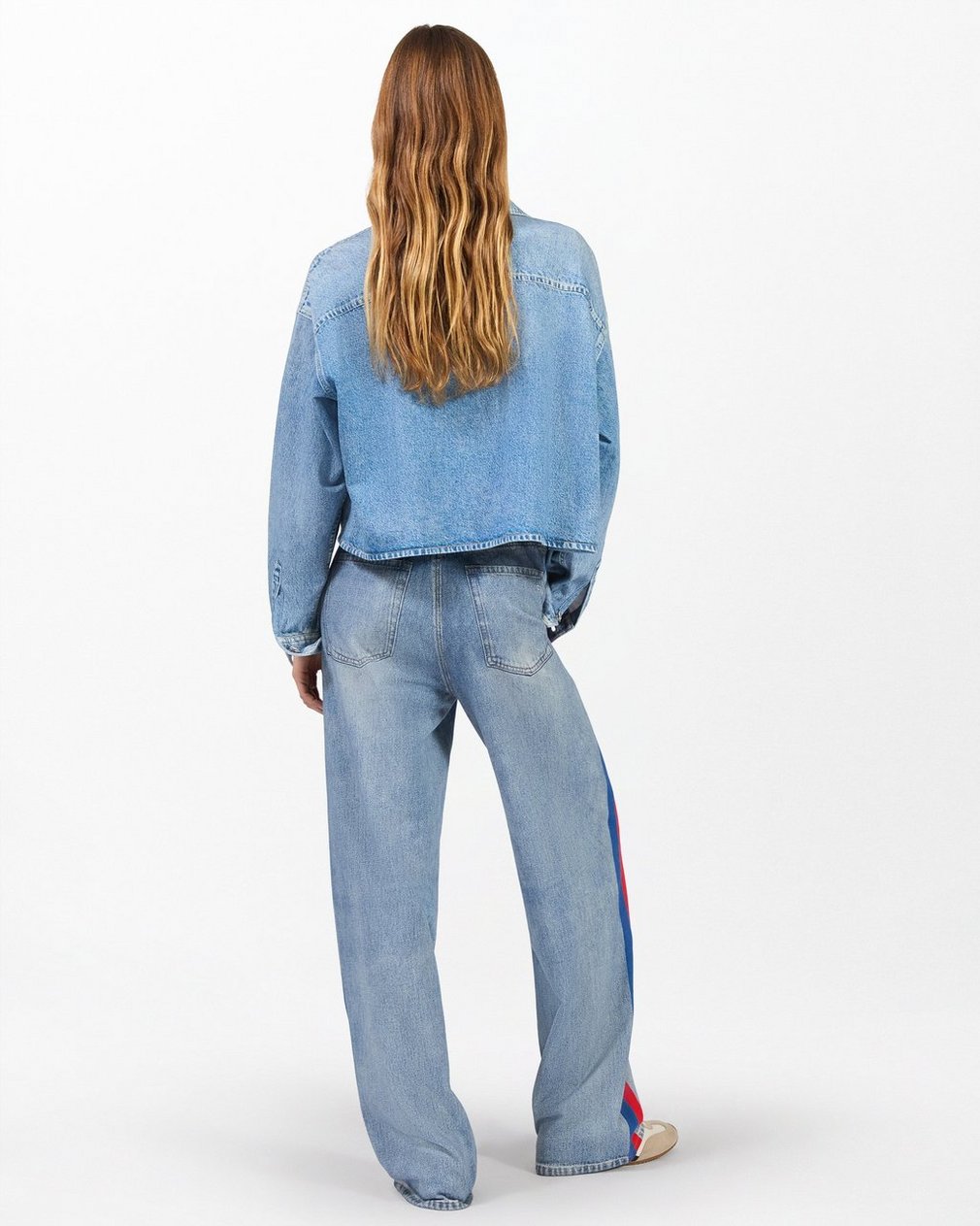 Miramar Sport Stripe Track Pants - Coney Blue Red Stripe - Image 5