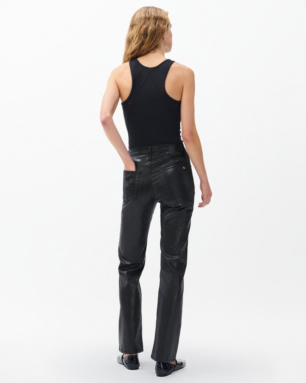Harlow Straight Jeans - Black Coated - Image 6