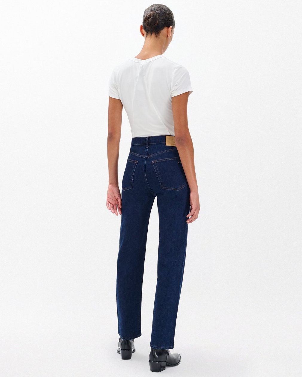 Harlow Ankle Straight Jeans - Dark Rinse - Image 6