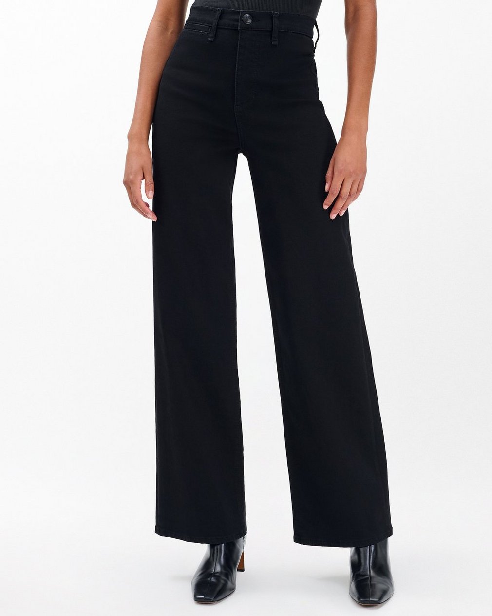 Hadley Wide-Leg Jeans - Black - Image 4