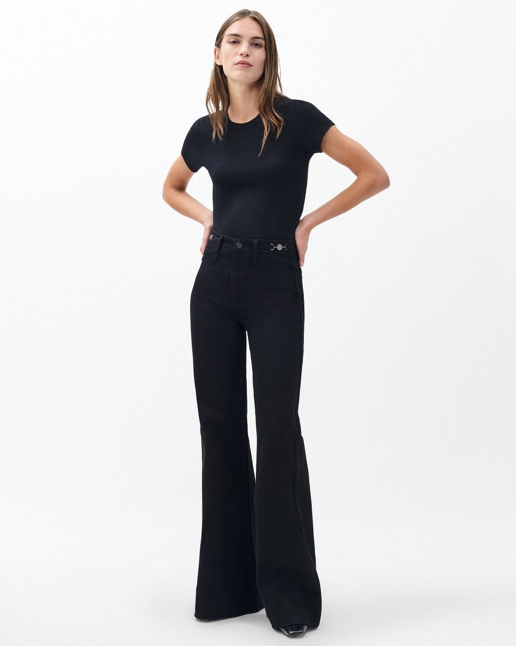 Skylar Wide-Leg Jeans - Black - Image 3