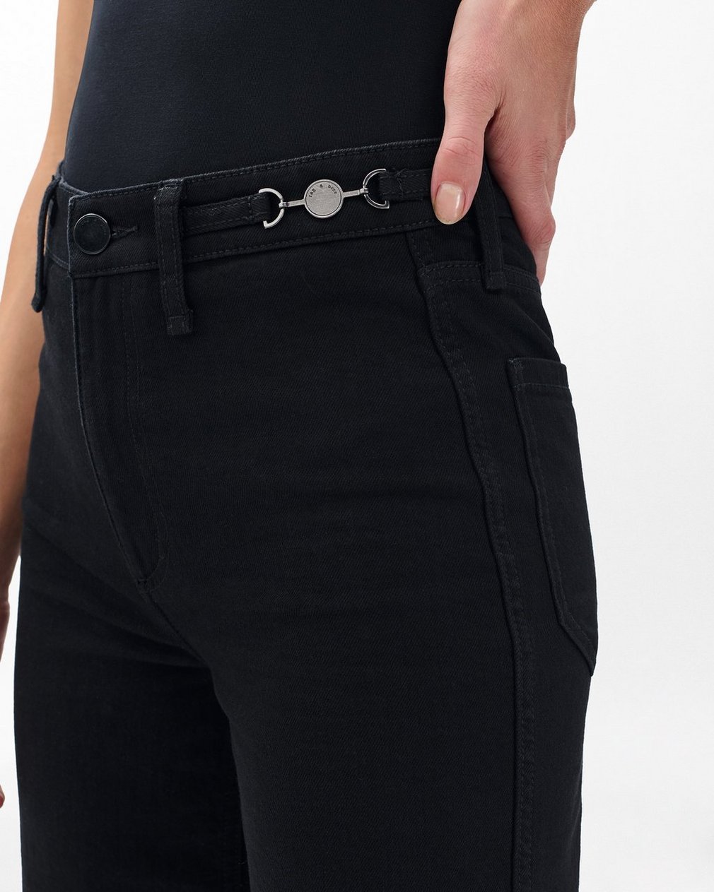 Skylar Wide-Leg Jeans - Black - Image 5