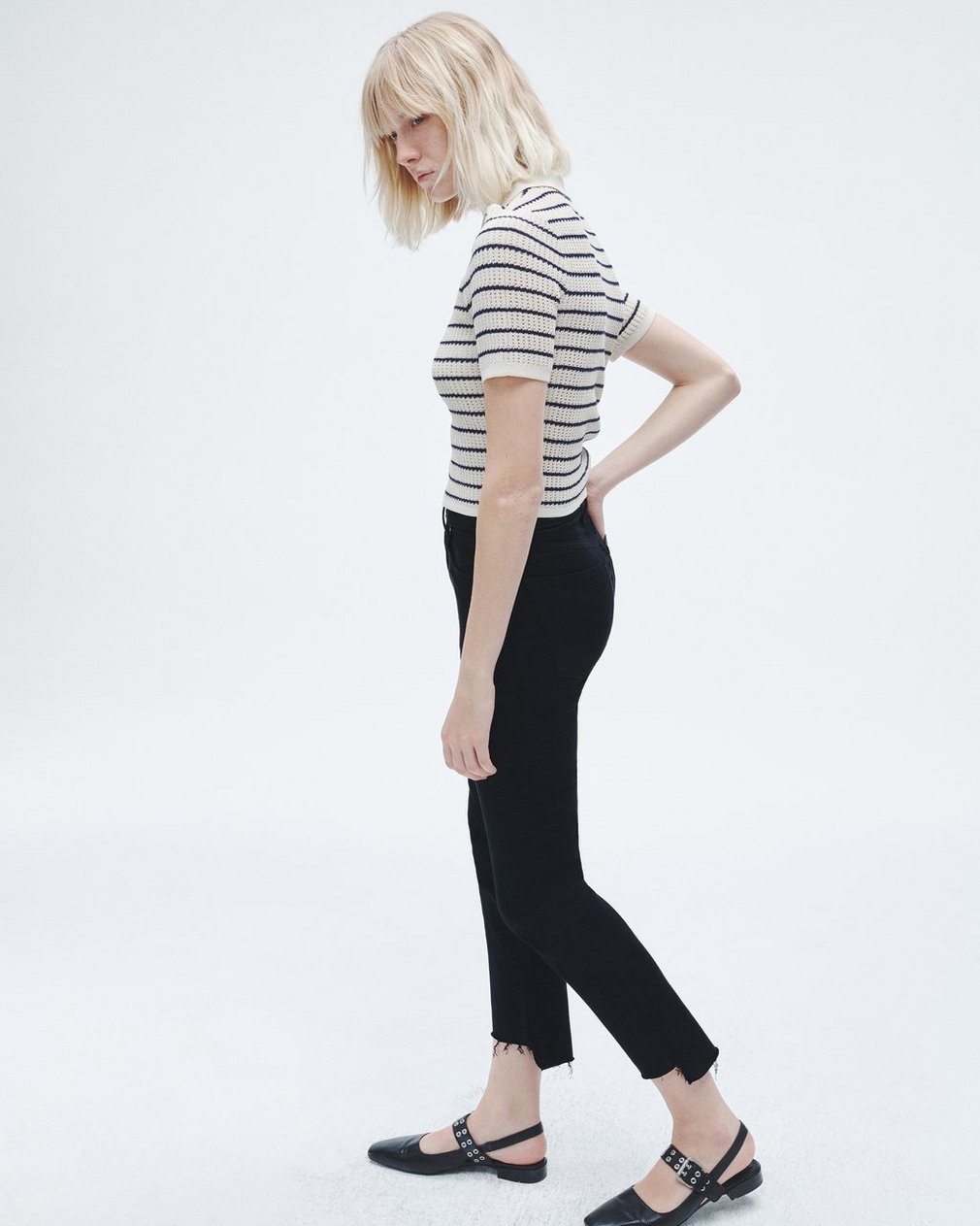 Wren Straight - Black: High-Rise Stretch Jean - Image 3