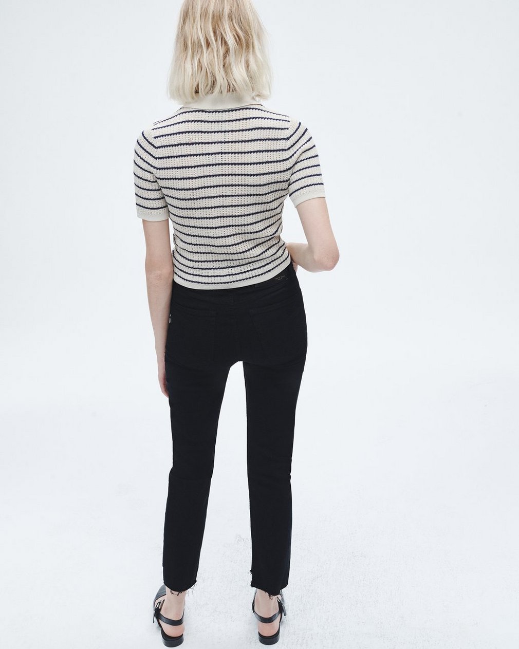 Wren Straight - Black: High-Rise Stretch Jean - Image 4
