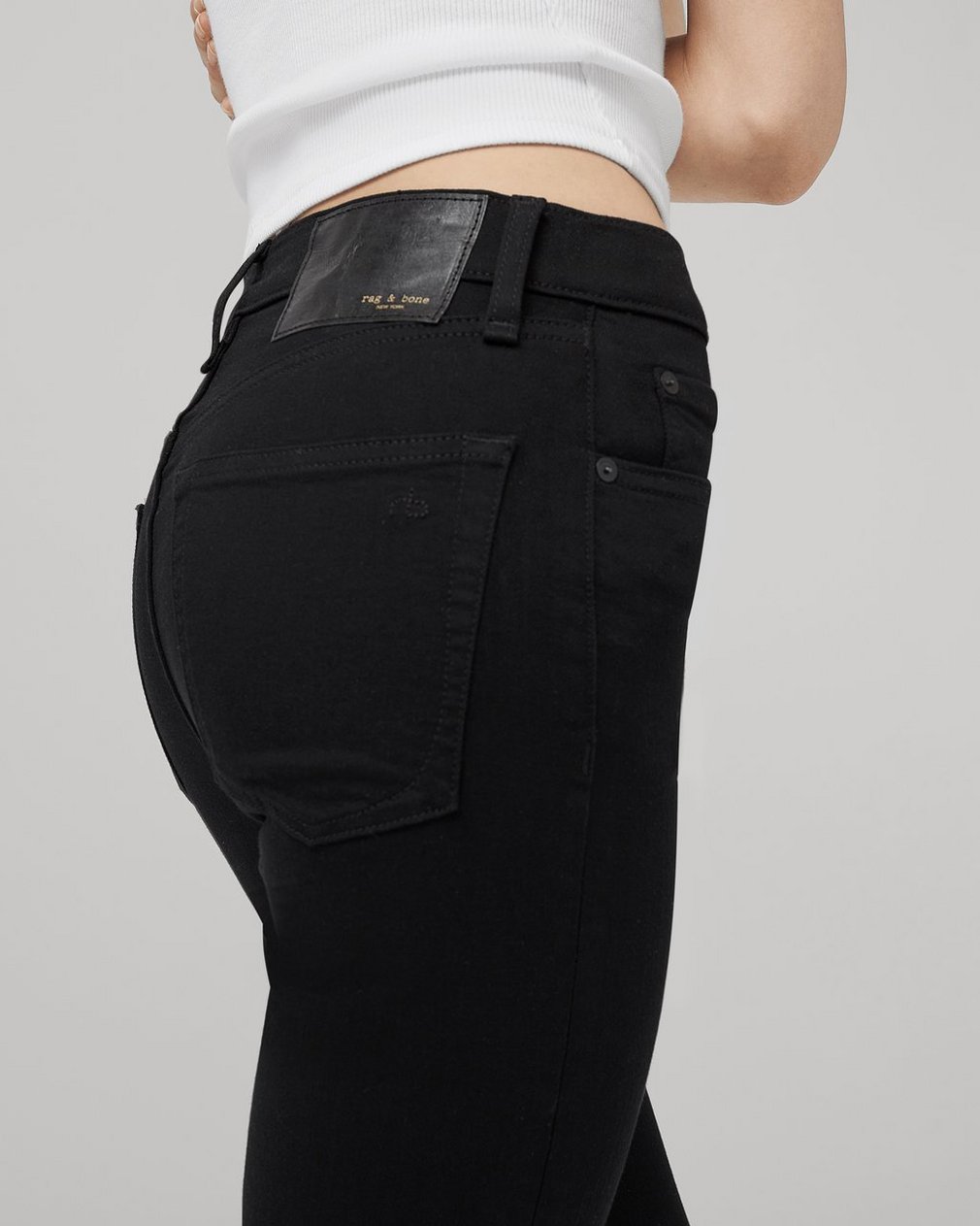 Wren Straight - Black: High-Rise Stretch Jean - Image 8