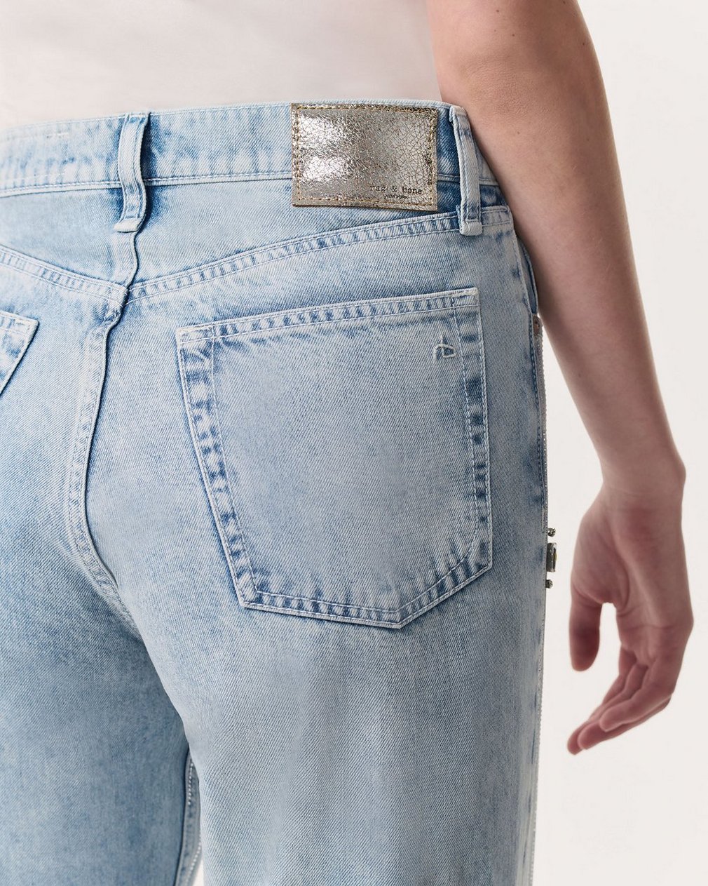Shea Embellished Relaxed Straight Jeans - Aliah With Jewel Stripe - Image 4
