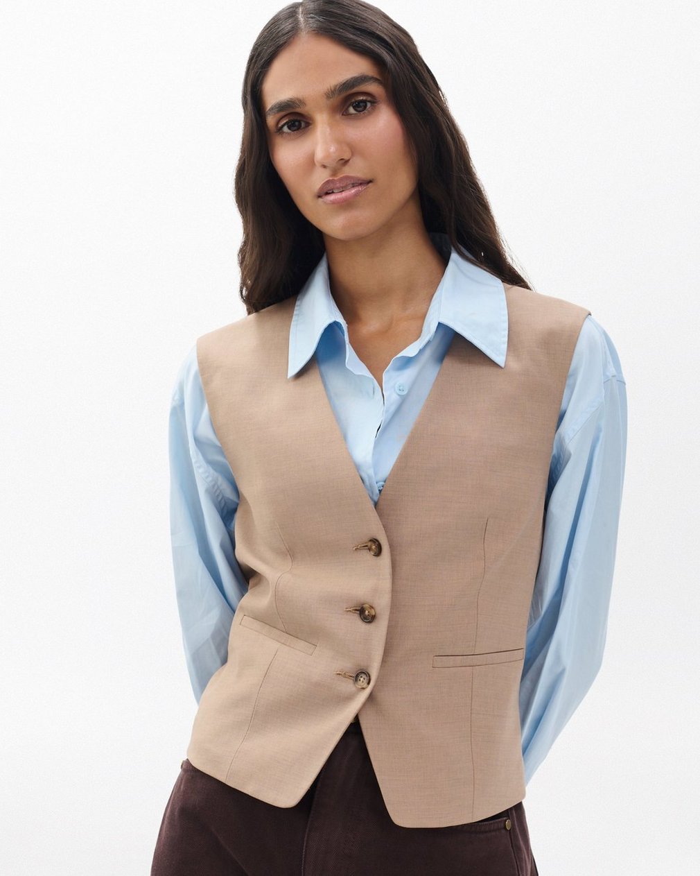 Jennifer Two-in-One Blazer - Heathered Camel - Image 4