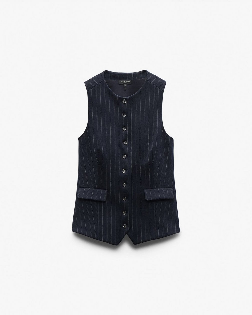 Irina Long Vest - Navy Multi - Image 2
