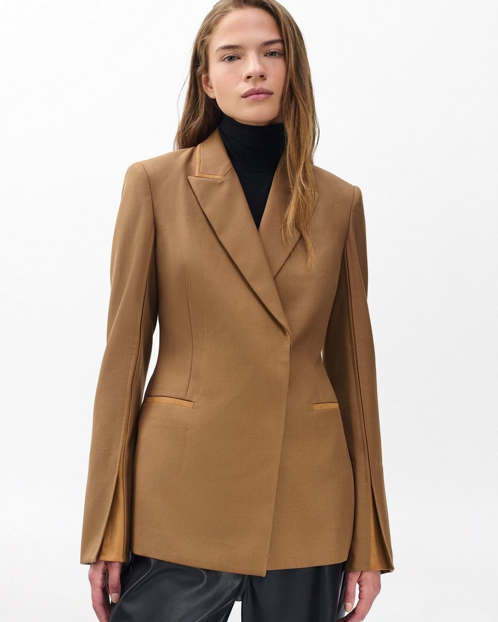Margaret Tuxedo Blazer - Camel - Image 5
