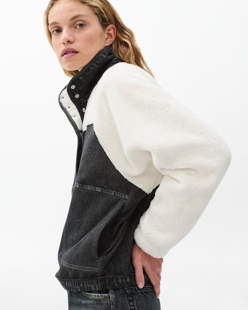 Miramar Sherpa Popover - Faded Black - Image 5