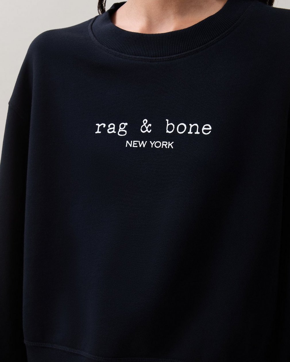 Logo Terry Sweatshirt - Black - Image 3