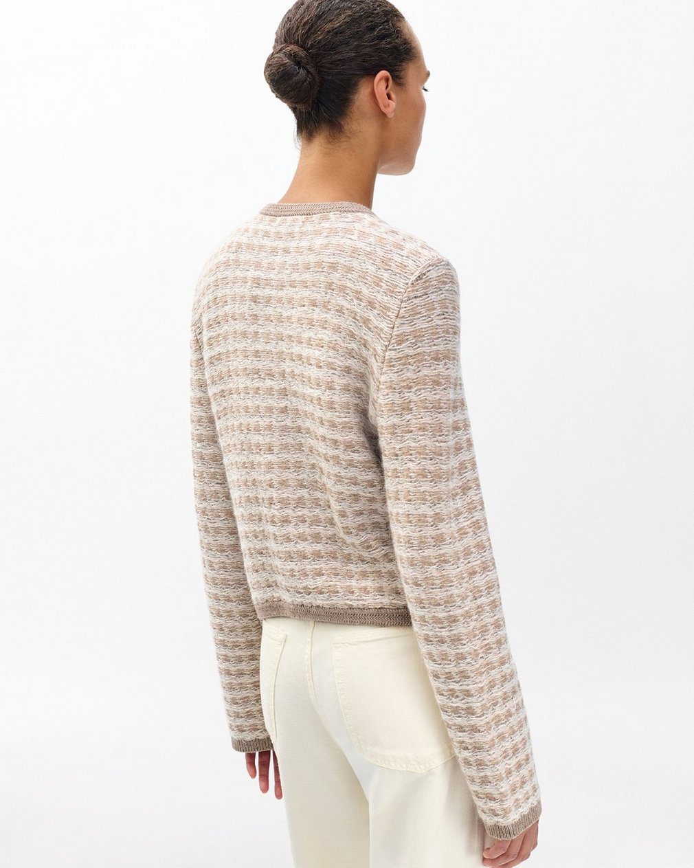 Robyn Tweed Cardigan - Oatmeal Multi - Image 5