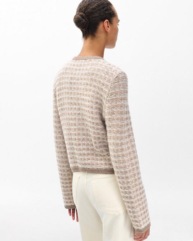 Robyn Tweed Cardigan - Oatmeal Multi - Image 6