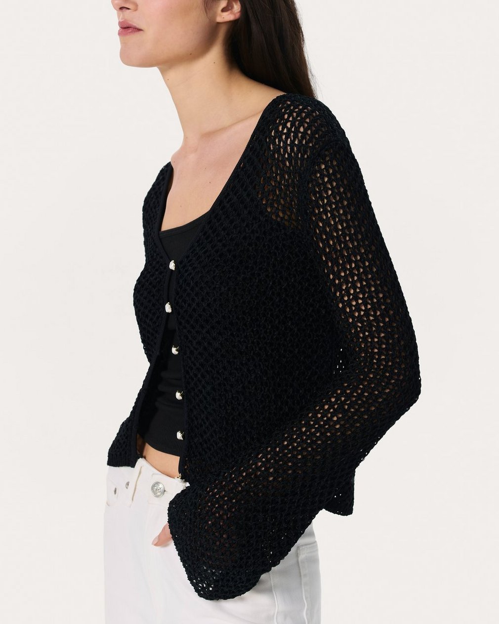 Ellie Knit Cardigan - Black - Image 4