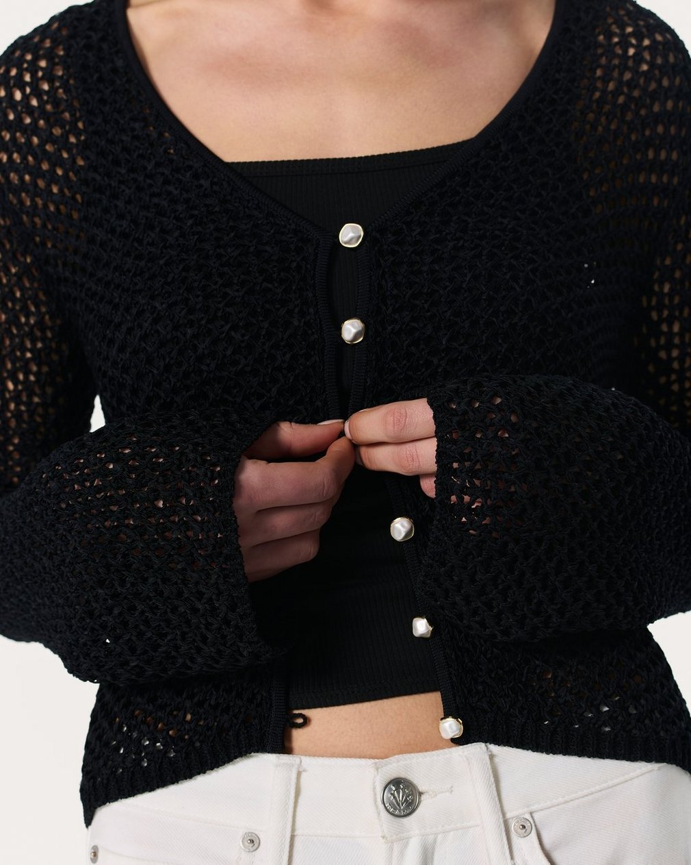 Ellie Knit Cardigan - Black - Image 5