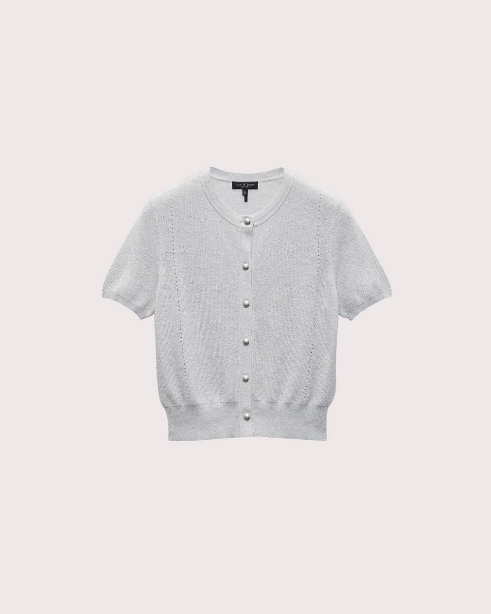 Dina Cotton-Cashmere Cardigan - Heather Grey - Image 2