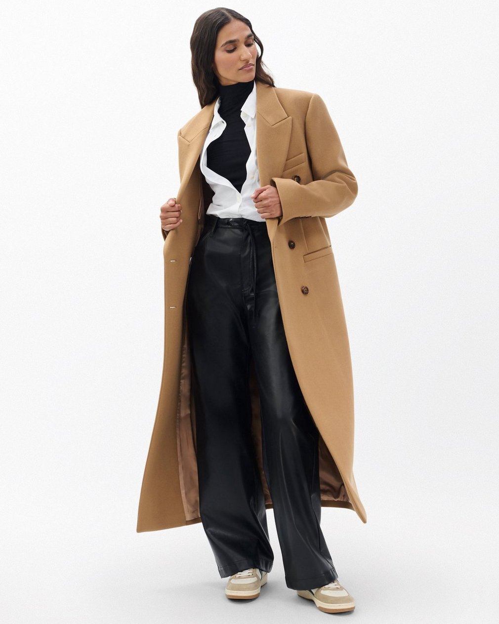 Vienna Italian Wool Coat - Camel - Image 3