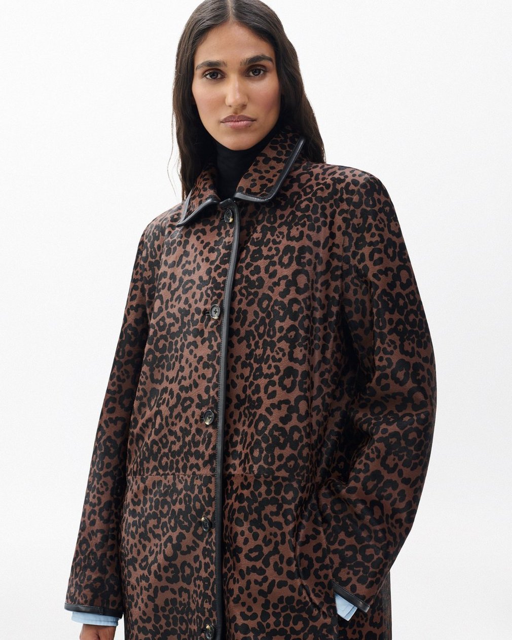 Isa Leopard-Print Calf Hair Coat - Leopard Hair Calf - Image 4