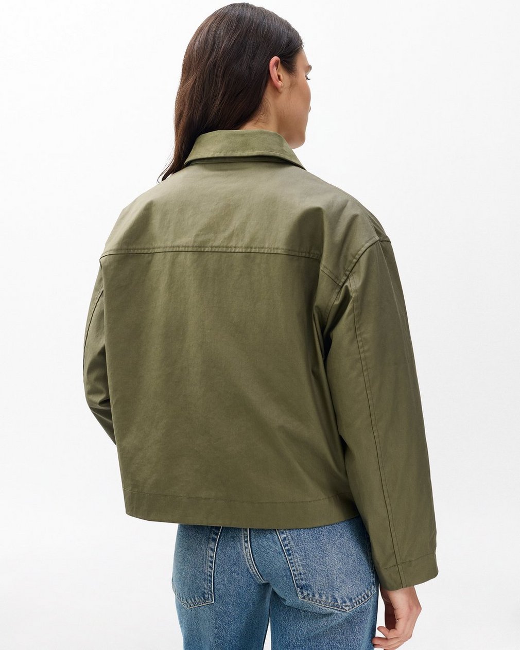 Nonie 2-in-1 Cotton Jacket - Olive - Image 7