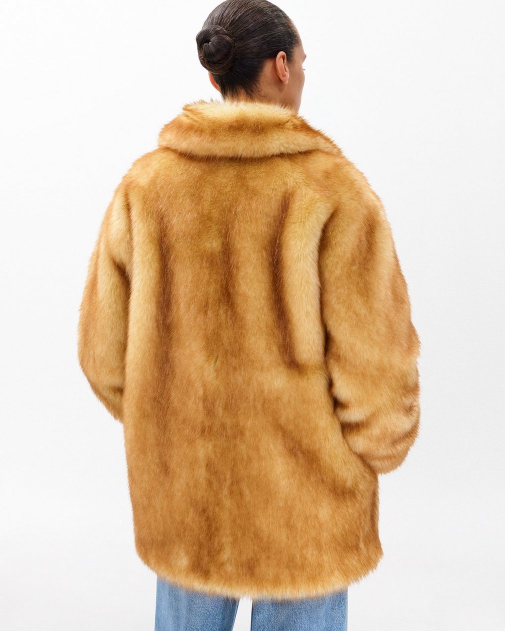 Brenna Faux Fur Jacket - Brown - Image 5