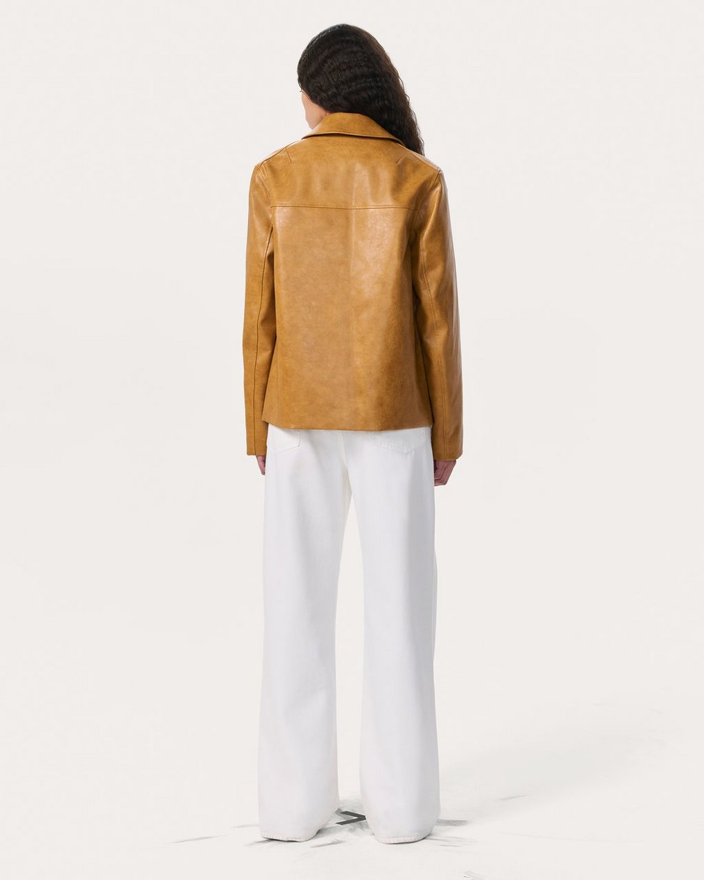 Jordie Faux Leather Jacket - Camel - Image 6