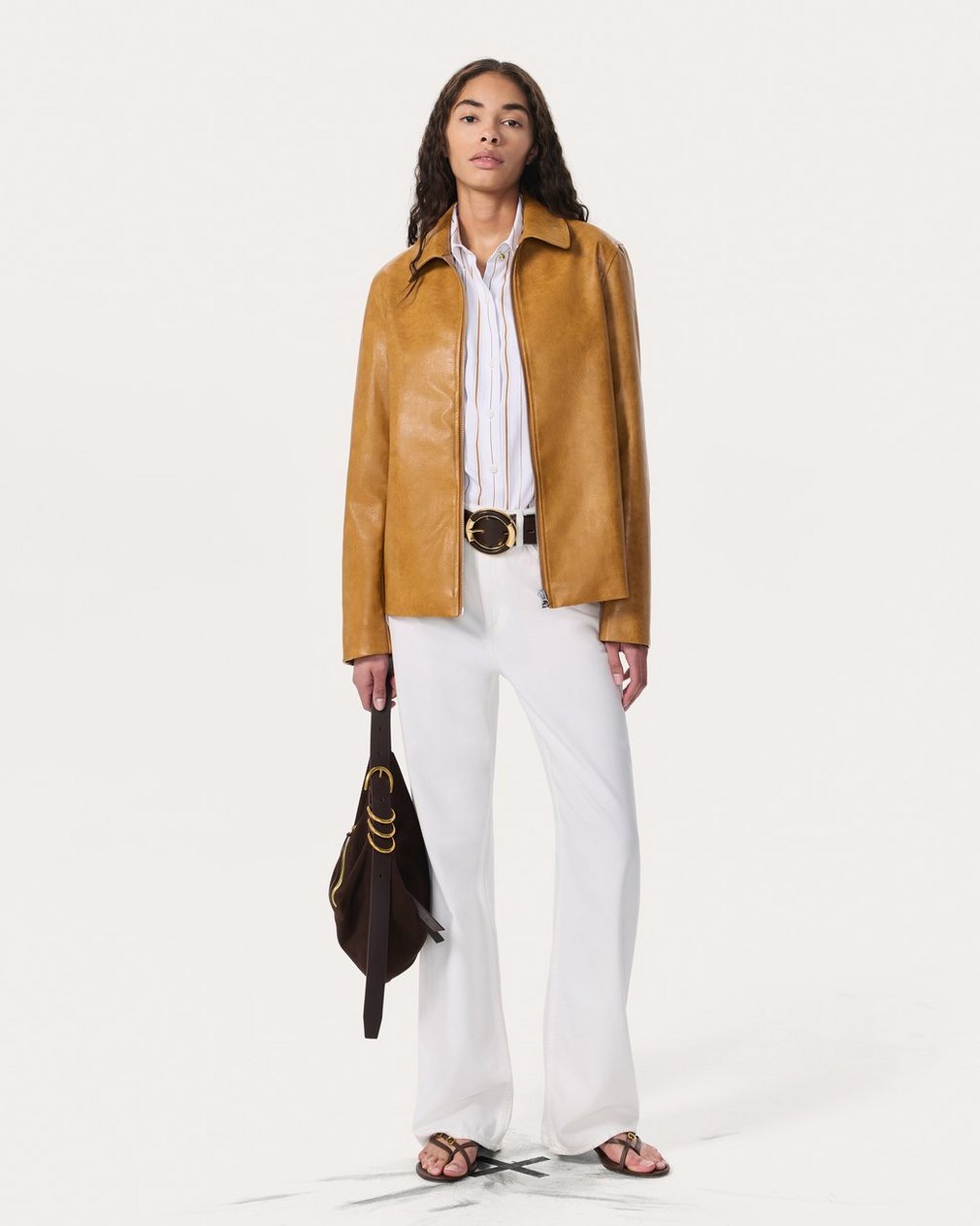 Jordie Faux Leather Jacket - Camel - Image 7