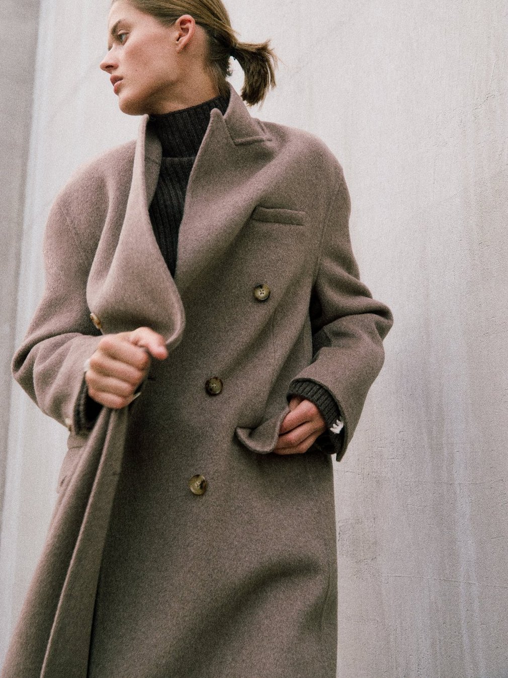 Vasso Wool Coat - Taupe - Image 7