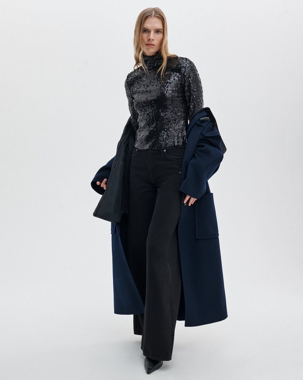 Lucy Sequined Turtleneck - Black - Image 3