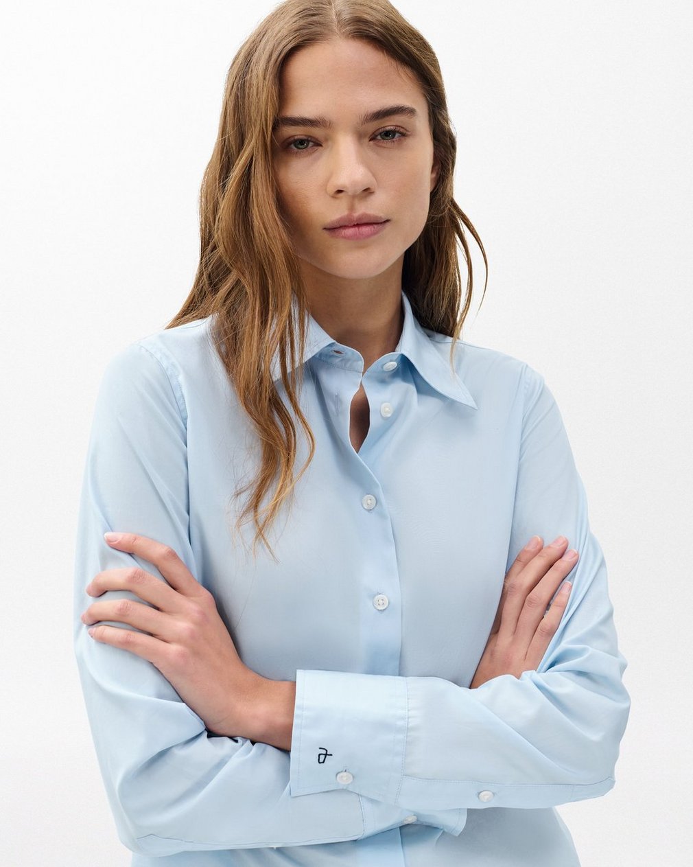 Dayton Poplin Shirt - Light Blue - Image 5