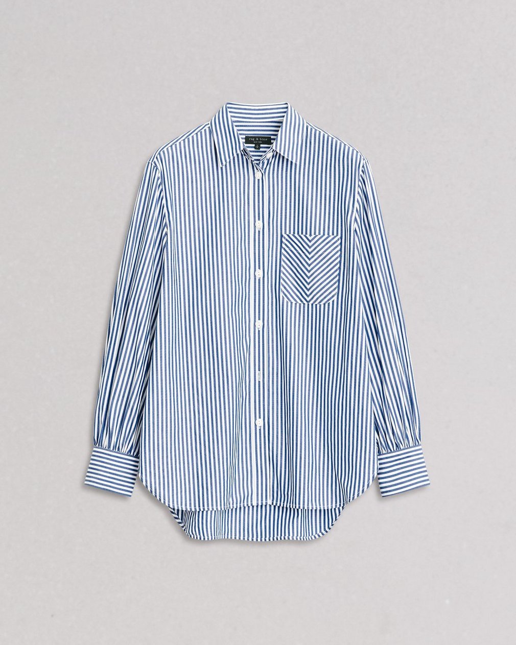 Maxine Poplin Stripe Shirt - Blue Stripe - Image 2