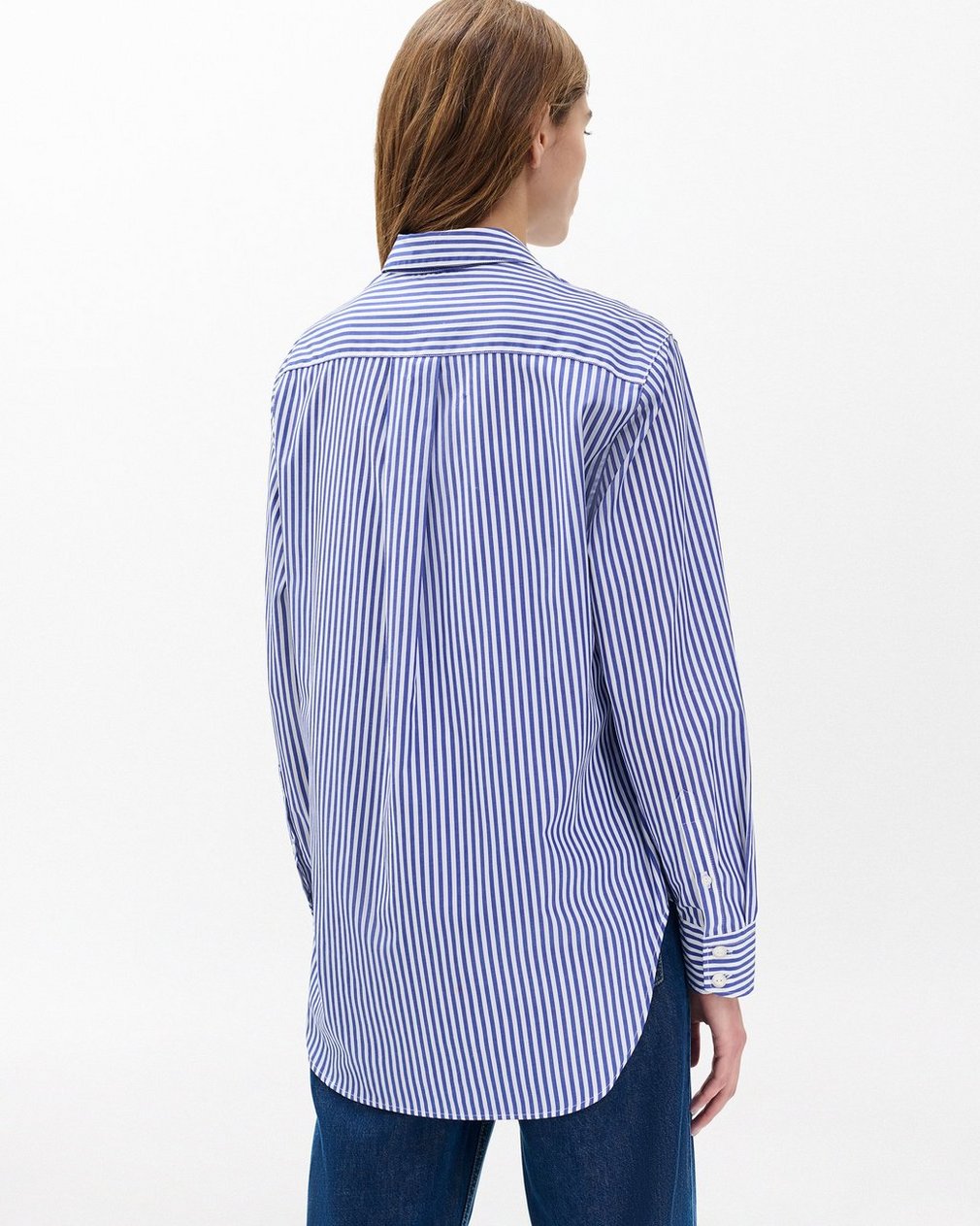 Maxine Poplin Stripe Shirt - Blue Stripe - Image 6