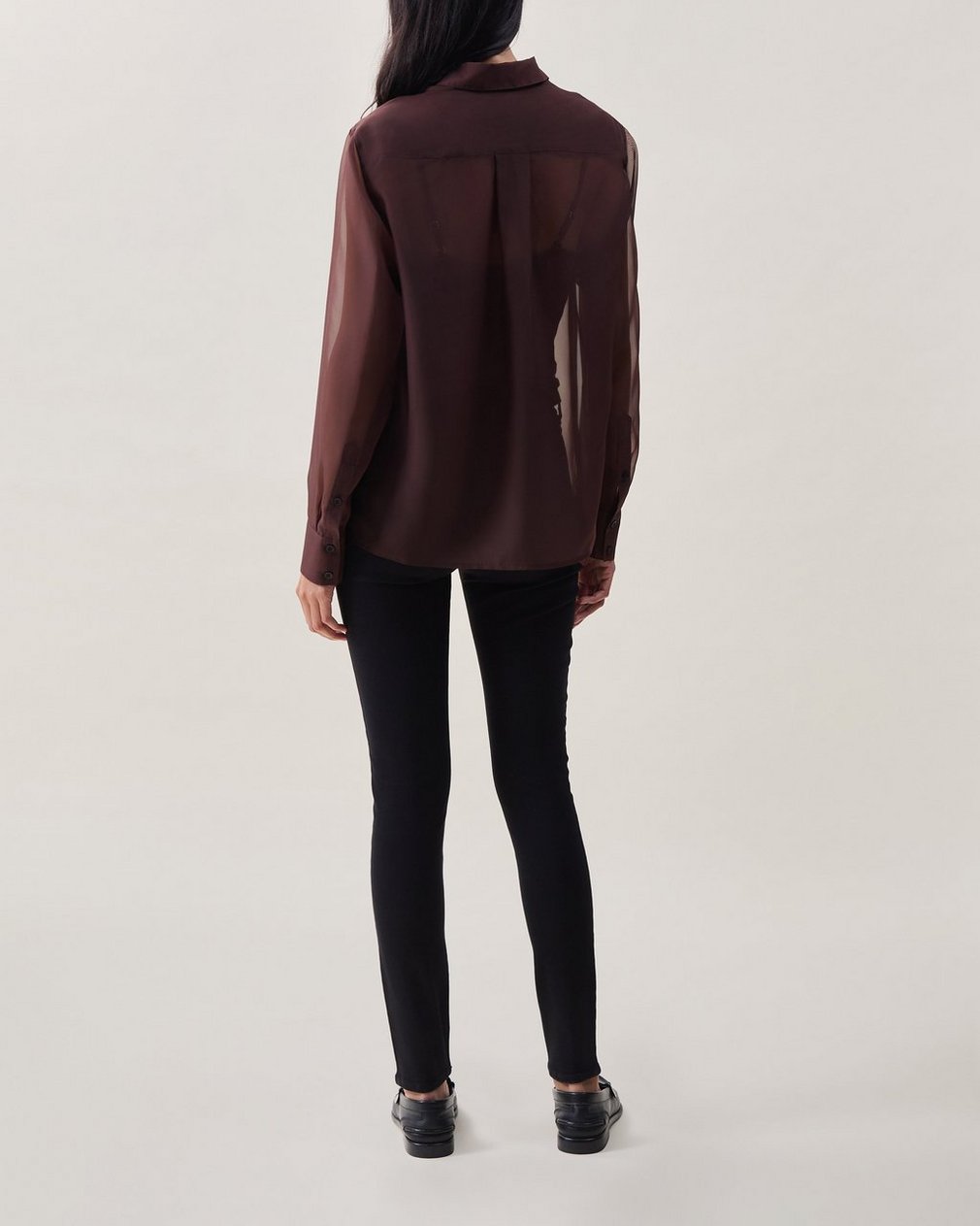 Sonica Organza Shirt - Espresso - Image 2