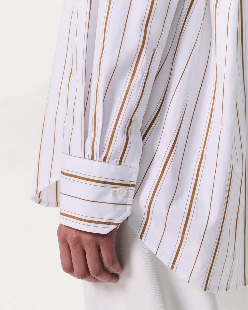 Jessica Striped Poplin Shirt - Brown Stripe - Image 5