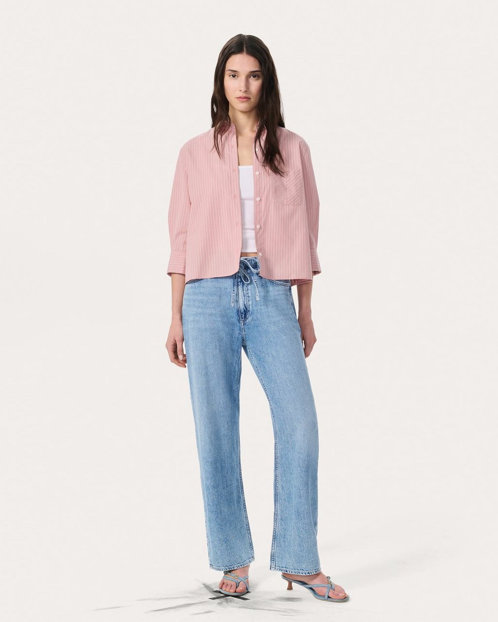 Lucia Striped Shirt - Blush Stripe - Image 3