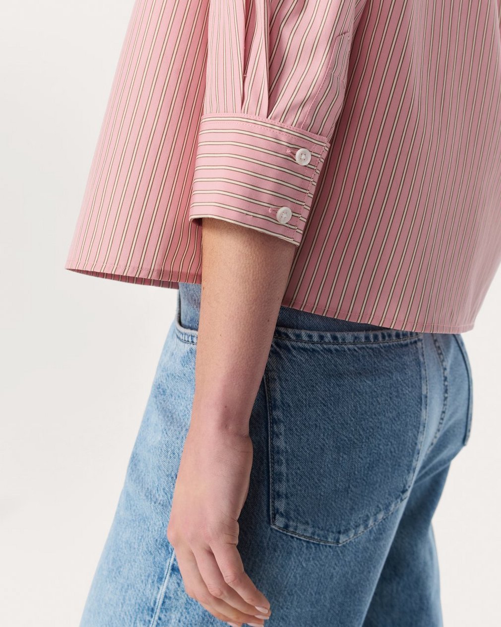 Lucia Striped Shirt - Blush Stripe - Image 5