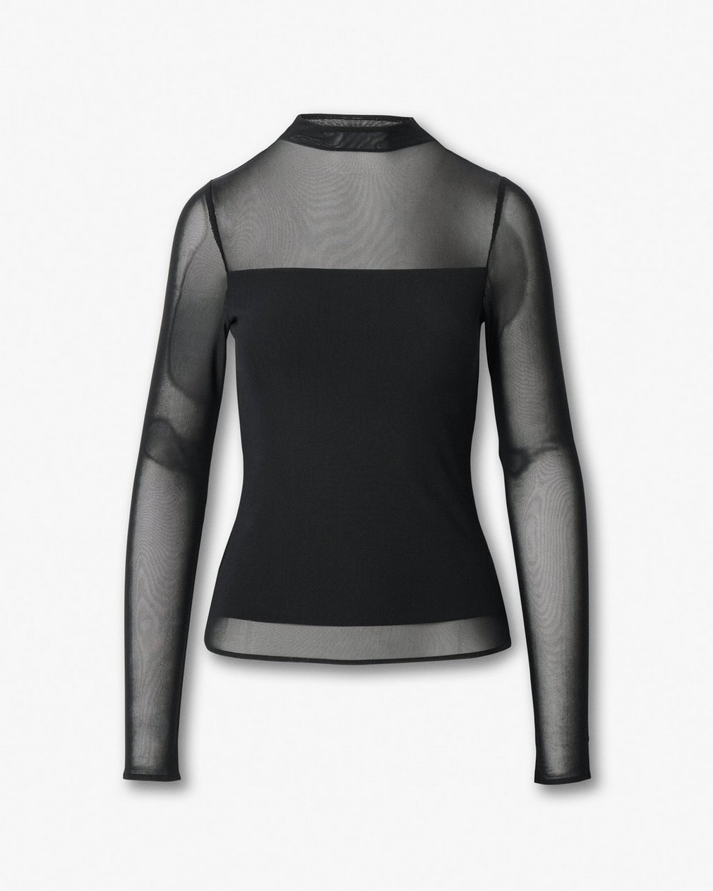 Luca Mixed-Media Mockneck - Black - Image 2