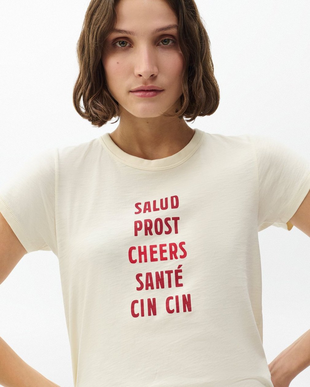 Cheers Graphic Tee - Ivory - Image 4
