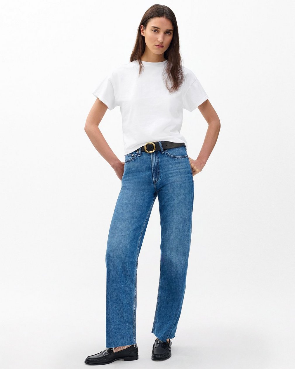 Kelly Boxy Cotton Tee - White - Image 4