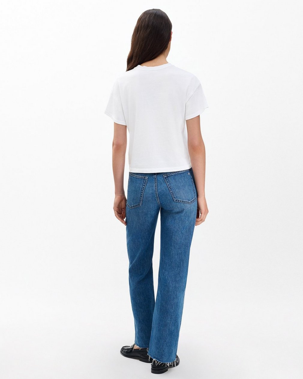Kelly Boxy Cotton Tee - White - Image 5