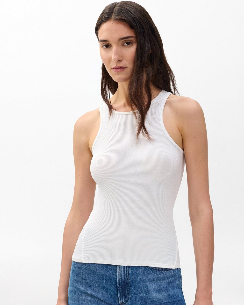 The Essential Rib Tank - White - Image 3