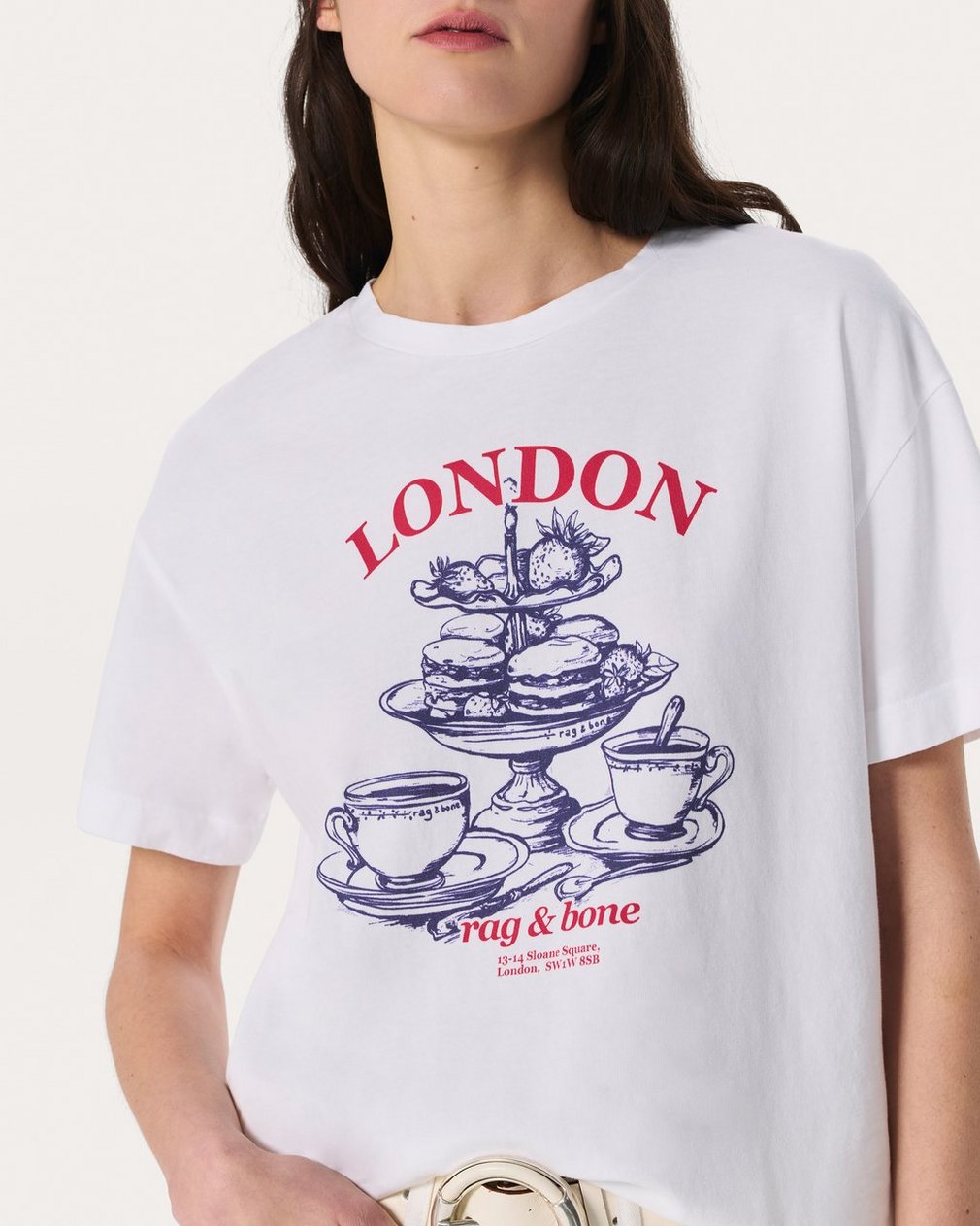 London Graphic Tee - White - Image 4