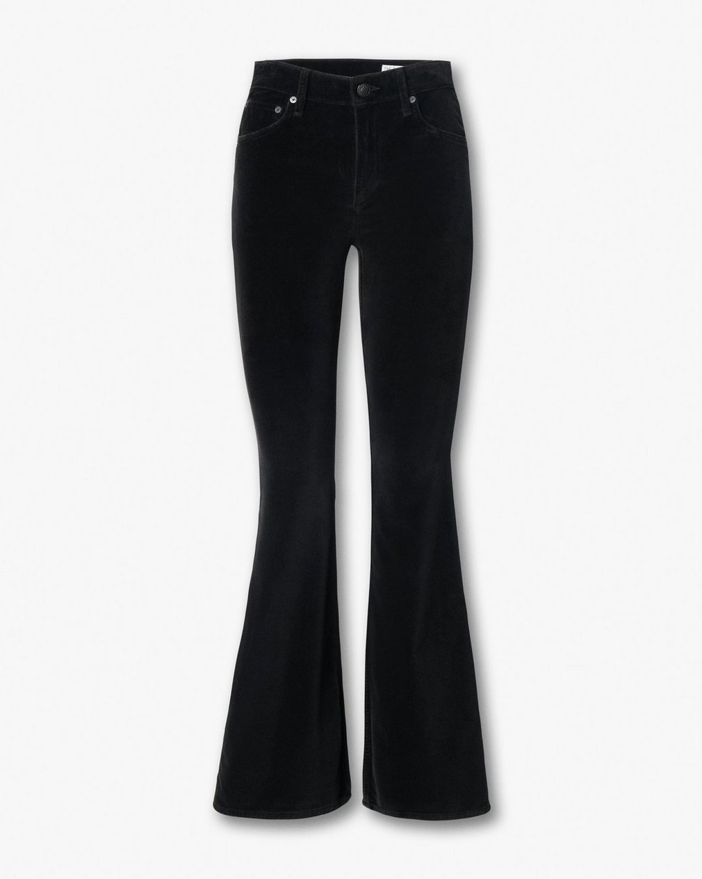 Dahlia Flare Velvet Pants - Black Velvet - Image 2