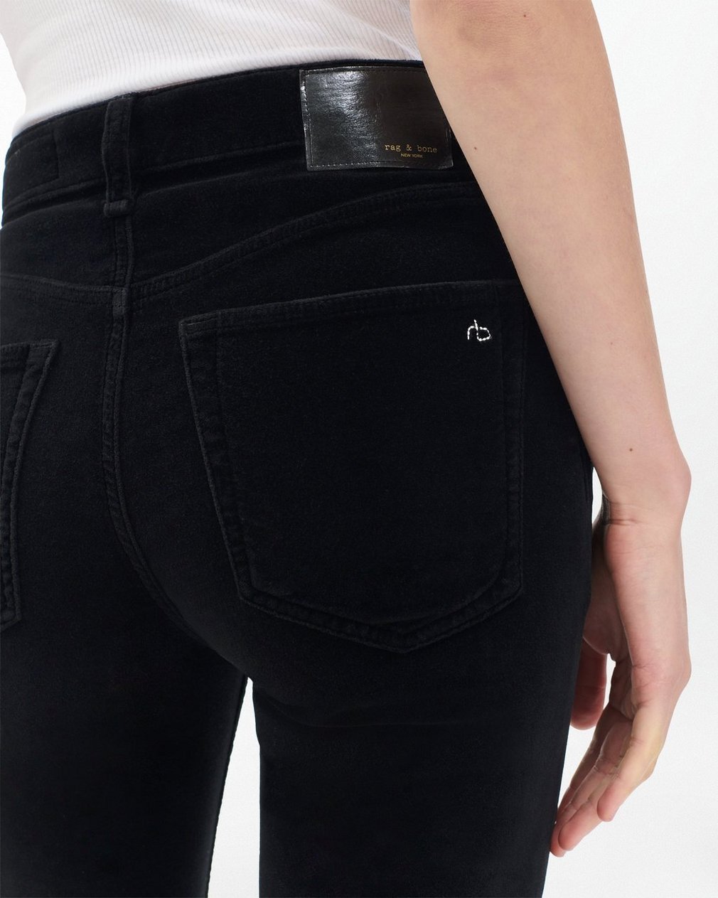 Dahlia Flare Velvet Pants - Black Velvet - Image 5