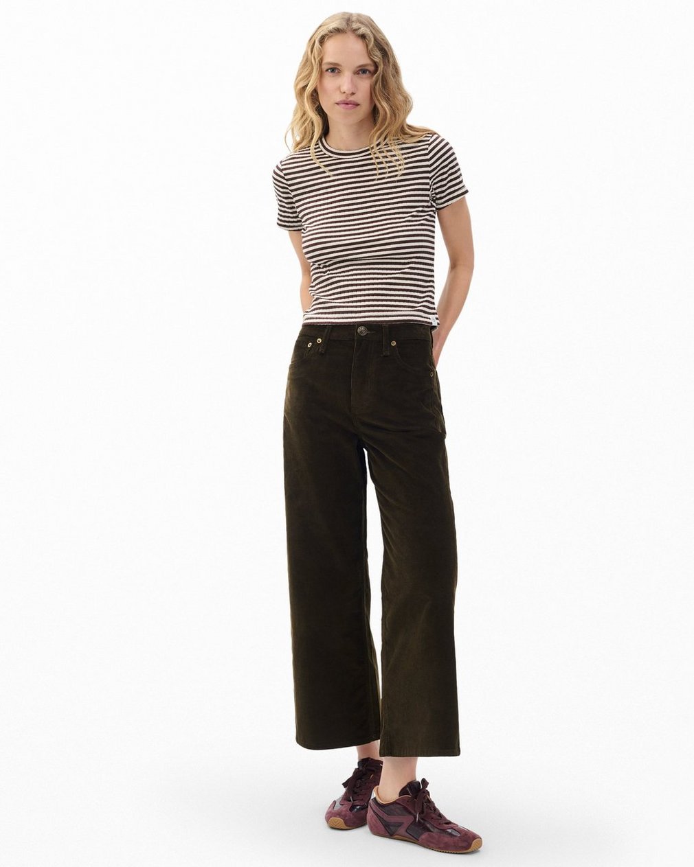 Andi Ankle Wide-Leg Corduroy Pants - Balsam - Image 3