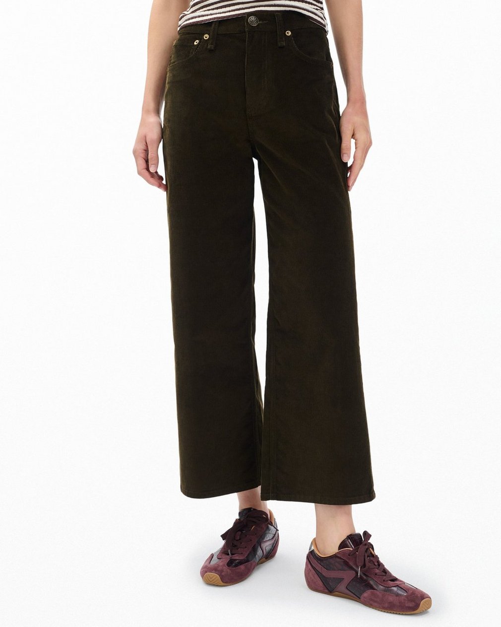Andi Ankle Wide-Leg Corduroy Pants - Balsam - Image 4